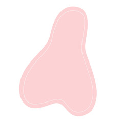 Abstract shape pink blob and line art.
