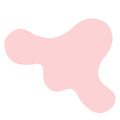 Abstract shape pink blob and line art.