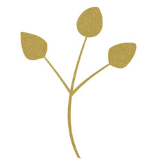 PNG. Gold leaf glitter paper texture.