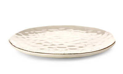 Empty clean plate on white background