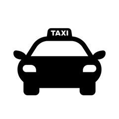 taxi icon silhouette vector illustration 