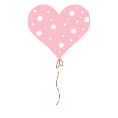 Pink balloon heart shape.