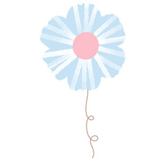 Pink balloon flower shape.