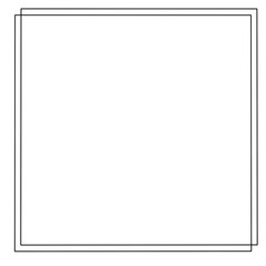 PNG. Black square frame element.