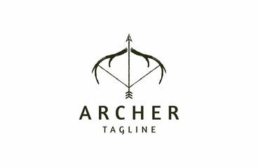 Archer logo icon design template vector