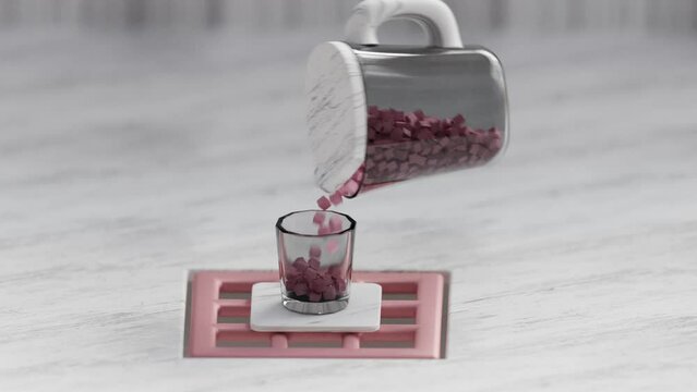 3d loop animation, satisfying, pitcher, drink, 3d graphics, 3d art, aesthetic, 3d loop, looping animation