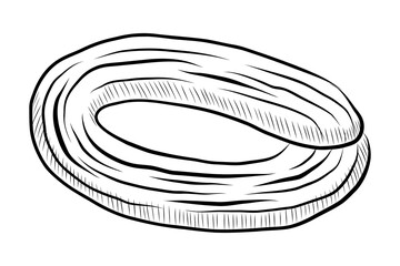 BLACK VECTOR ILLUSTRATION OF SHORTBREAD COOKIES ISOLATED ON A WHITE BACKGROUND