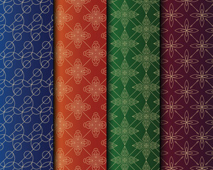 Luxury vector pattern design, natural luxury stylish modern vector pattern. Geometric seamless floral black & gold pattern design