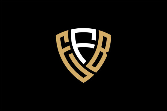 EFB creative letter shield logo design vector icon illustration
