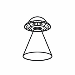 a flat line ufo illustration