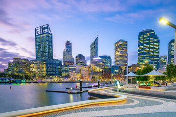 Fototapeta premium Perth downtown city skyline cityscape of Australia