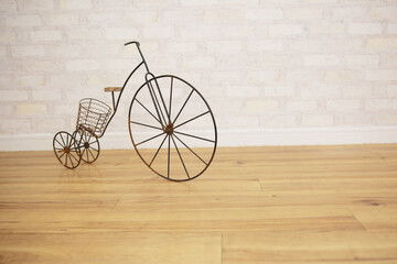 Fototapeta na wymiar レトロな自転車と背景