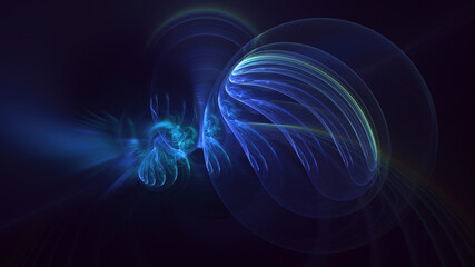 3D rendering abstract colorful fractal light background