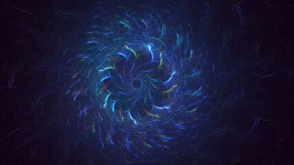 3D rendering abstract round light background