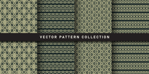 Set of seamless patterns exquisite floral patterns