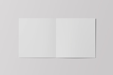 Fototapeta premium Square Bifold Blank Mockup for Elegant Brochure