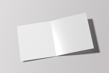 Square Bifold Blank Mockup for Elegant Brochure