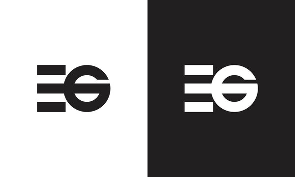 Eg logo design vector templates. Abstract monogram eg logo design 