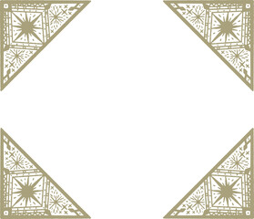 神聖な星の装飾フレーム　きらきら　背景イラスト　メッセージカード