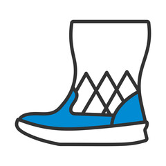 Woman Fluffy Boot Icon
