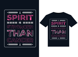 Spirit is Stronger Than Cancer T-shirt Graphic
