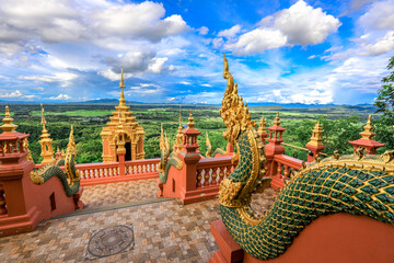 Background of major tourist attractions in Lampang Province (Wat Doi Prachan Mae Tha), there are...