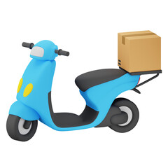 Obraz premium delivery bike 3d icon illustration