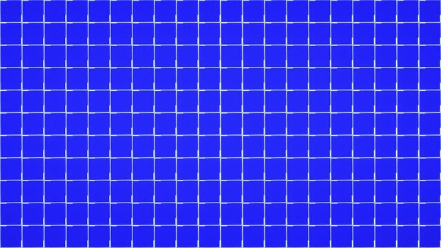 Abstract animated grid blue background. Endless loop