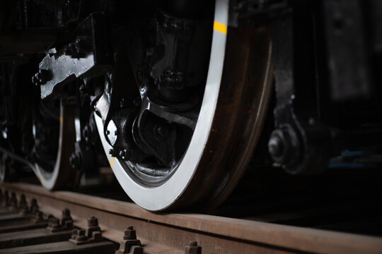 Detailaufnahmen einer Lokomotive