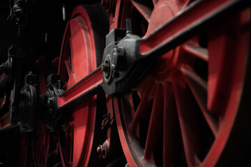 Detailaufnahmen einer Lokomotive