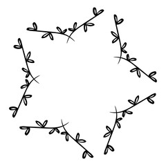 Obraz premium floral star element 