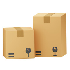 fragile 3d icon illustration