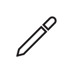 Pencil icon. Pencil vector icon. Pencil with rubber eraser icon. SVG vector illustration. 