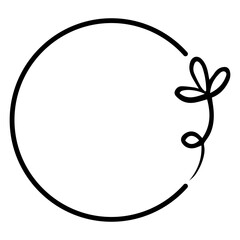floral circle frame
