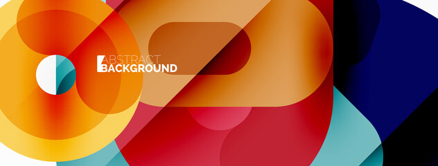 Creative geometric wallpaper. Circles, lines background. Business template for wallpaper, banner, background or landing
