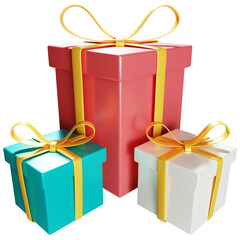 new year gift 3d icon illustration