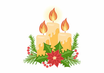 First Sunday of Advent or the Beginning of a New Church Year Which Takes Place on November 27 in Template Hand Drawn Cartoon Flat Illustration