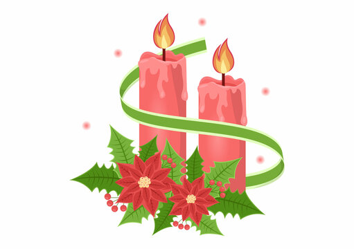 First Sunday of Advent or the Beginning of a New Church Year Which Takes Place on November 27 in Template Hand Drawn Cartoon Flat Illustration