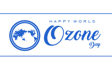 World Ozone Day, Holiday concept. Template for background, banner, card, poster, t-shirt with text inscription