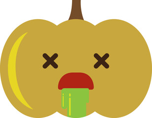 Pumpkin cartoon character, emotion