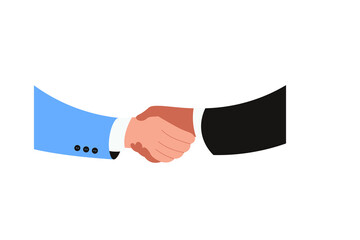 Business partners handshake isolated on white background