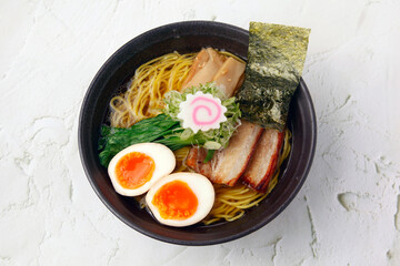 Freshly cooked Japanese food called shoyu chintan ramen