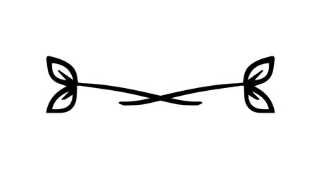 hand drawn leaves divider
