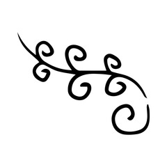 Fototapeta premium hand drawn leaves element 