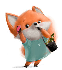 foxy lady with smartphone - 527213055