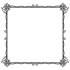 flower square frame
