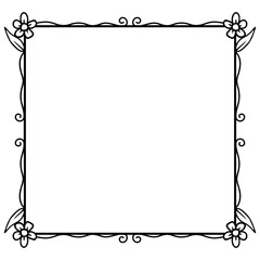 flower square frame
