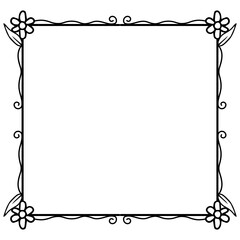 flower square frame
