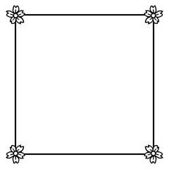 flower square frame
