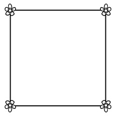 Fototapeta premium flower square frame 